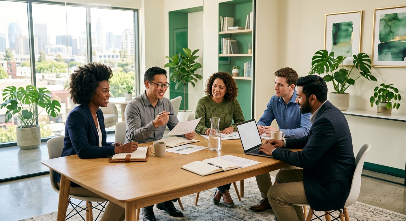 The Wise Money Credit advisory team at work in their Elizabeth, New Jersey office