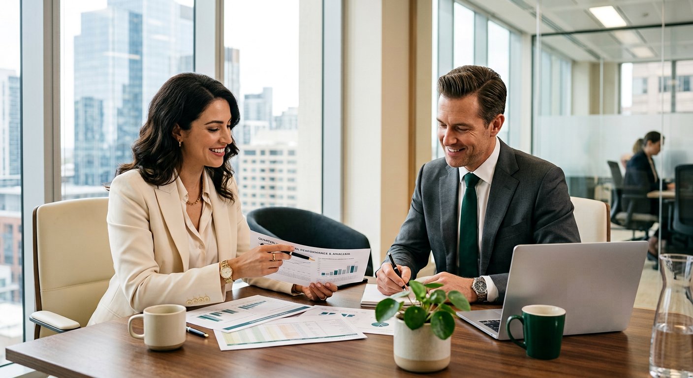 A Wise Money Credit advisor reviewing a financial plan with a client
